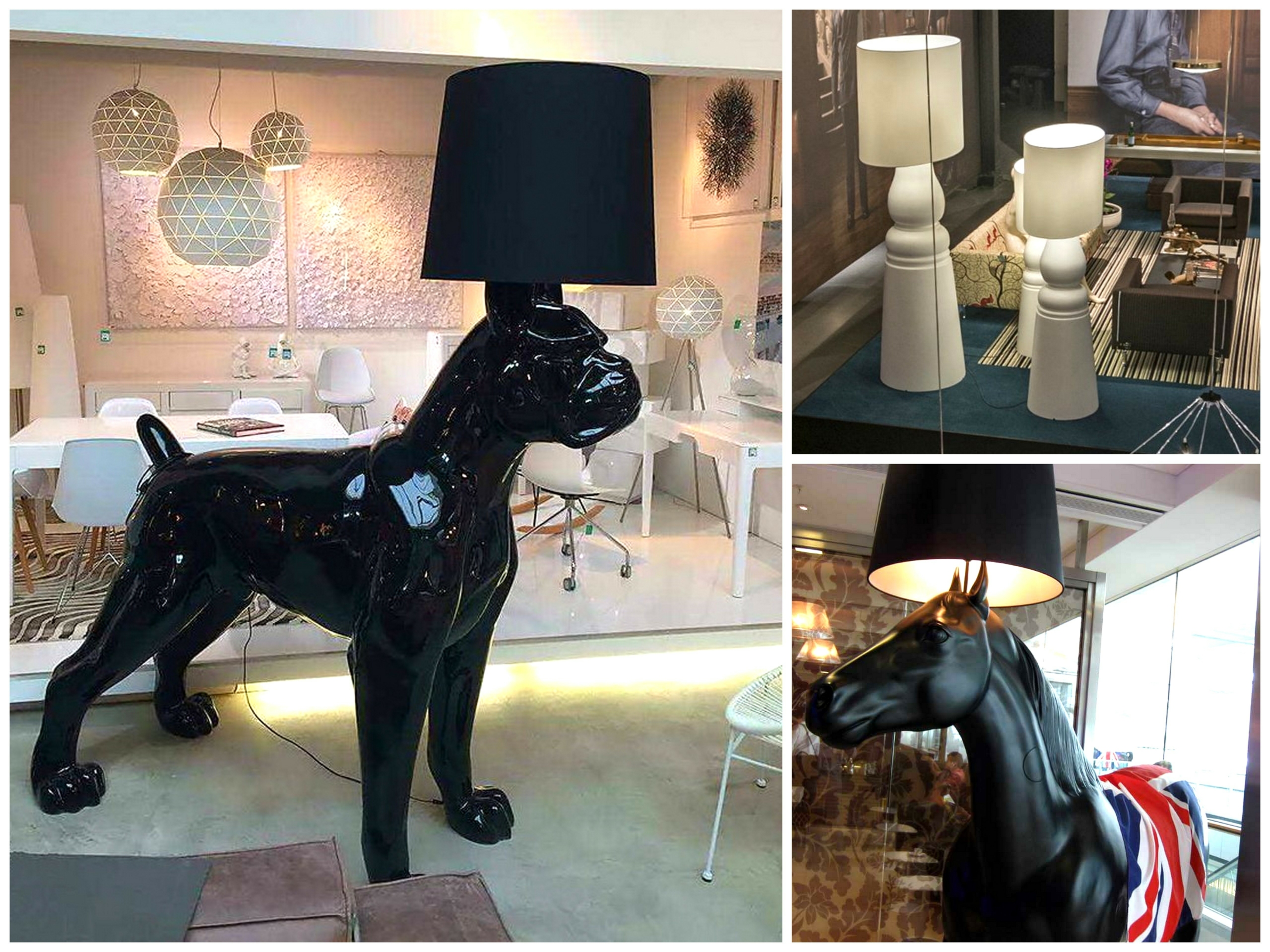 horse lamp dog lamp