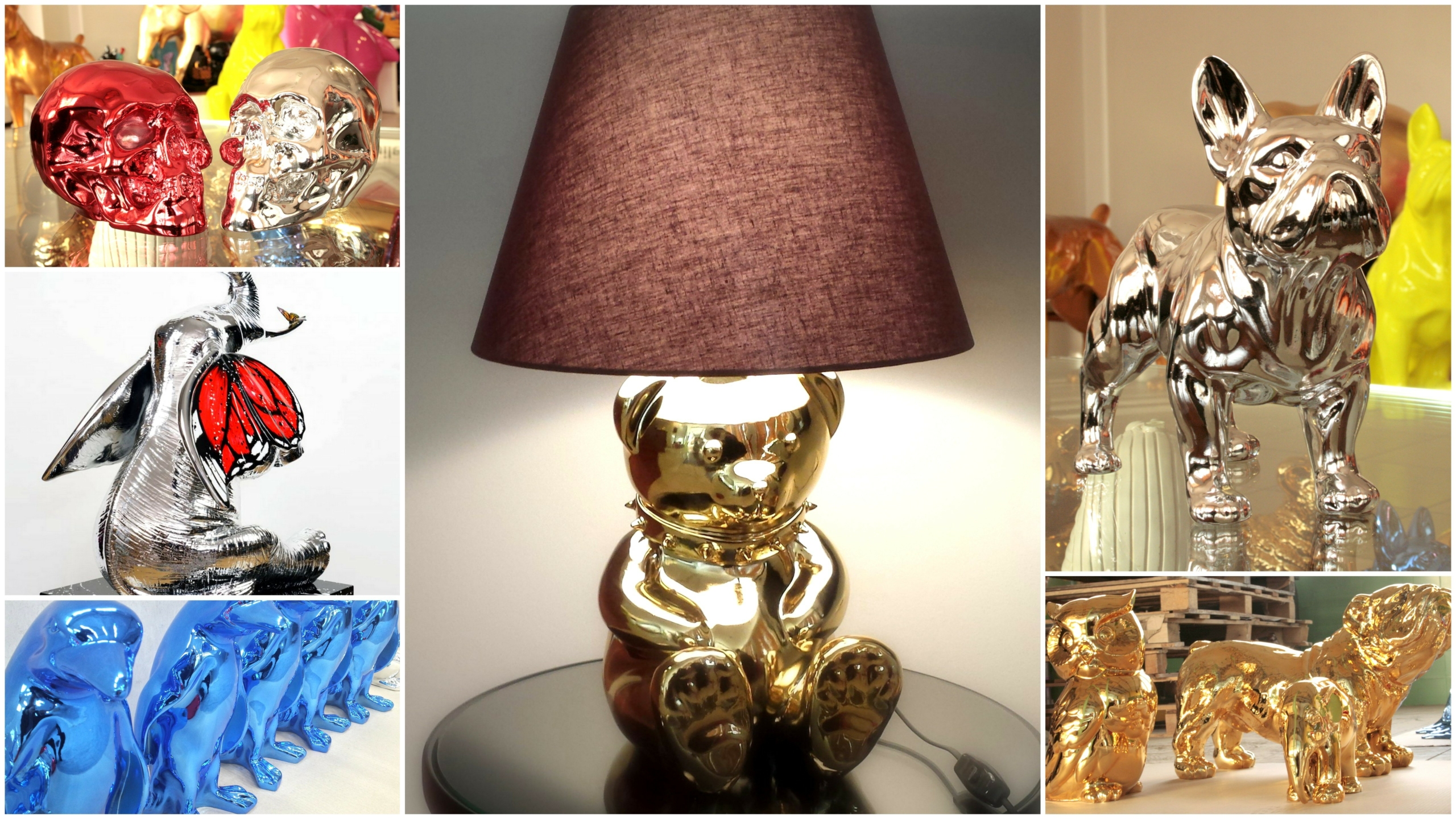 Metalizowane figury-przykłady.