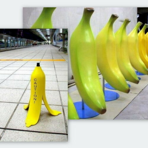 Figura 3D Banan reklamowy i dekoracyjny