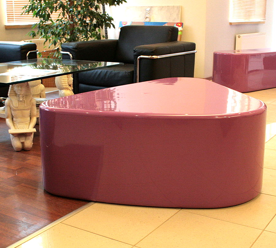 Ławka z laminatu szklanego - edycja jednokolorowa. 1 Ławka z laminatu szklanego - edycja jednokolorowa.