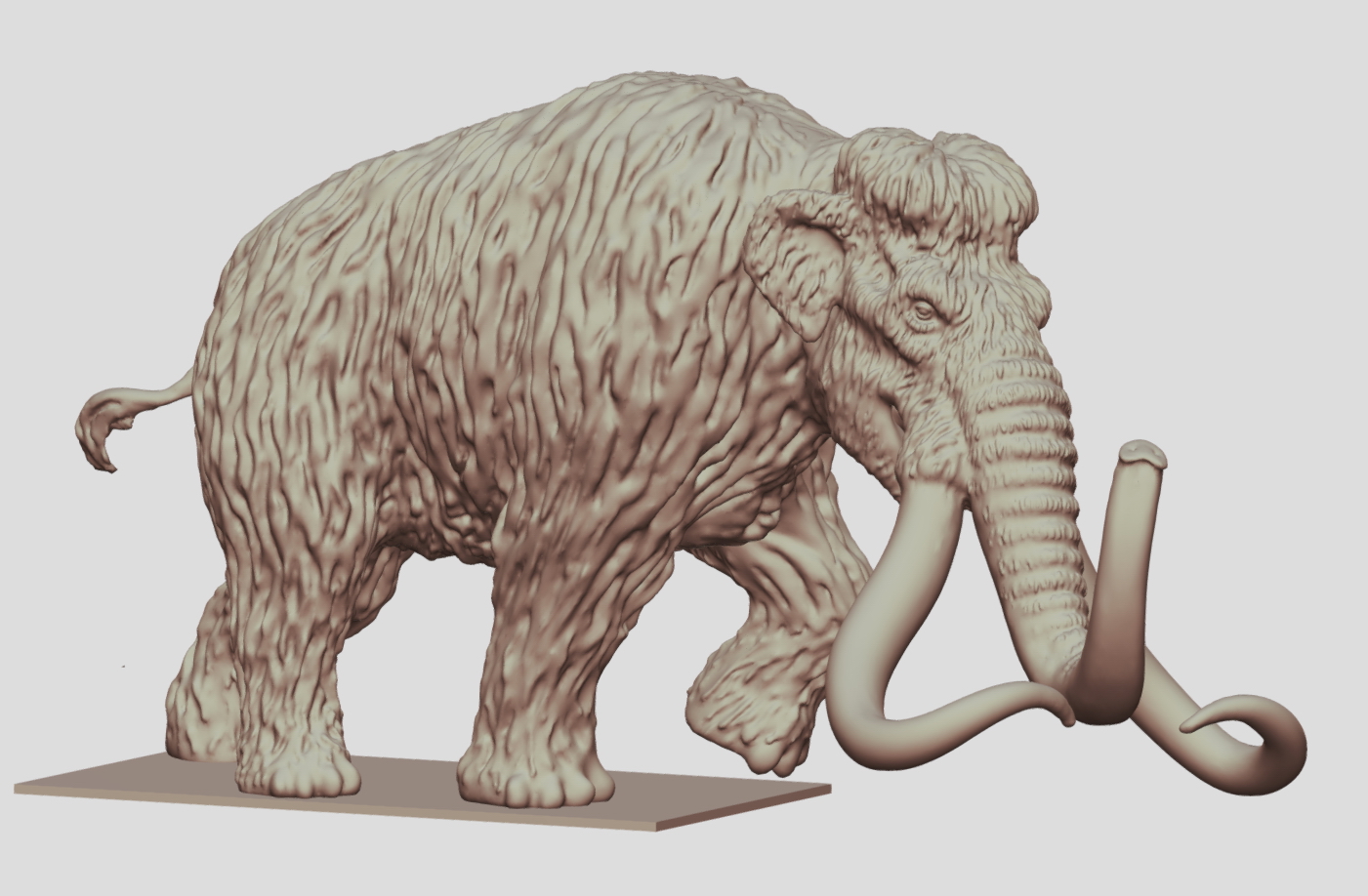 Mamut naturalnej wielkości do parku rozrywki 1 mamut-model 3D