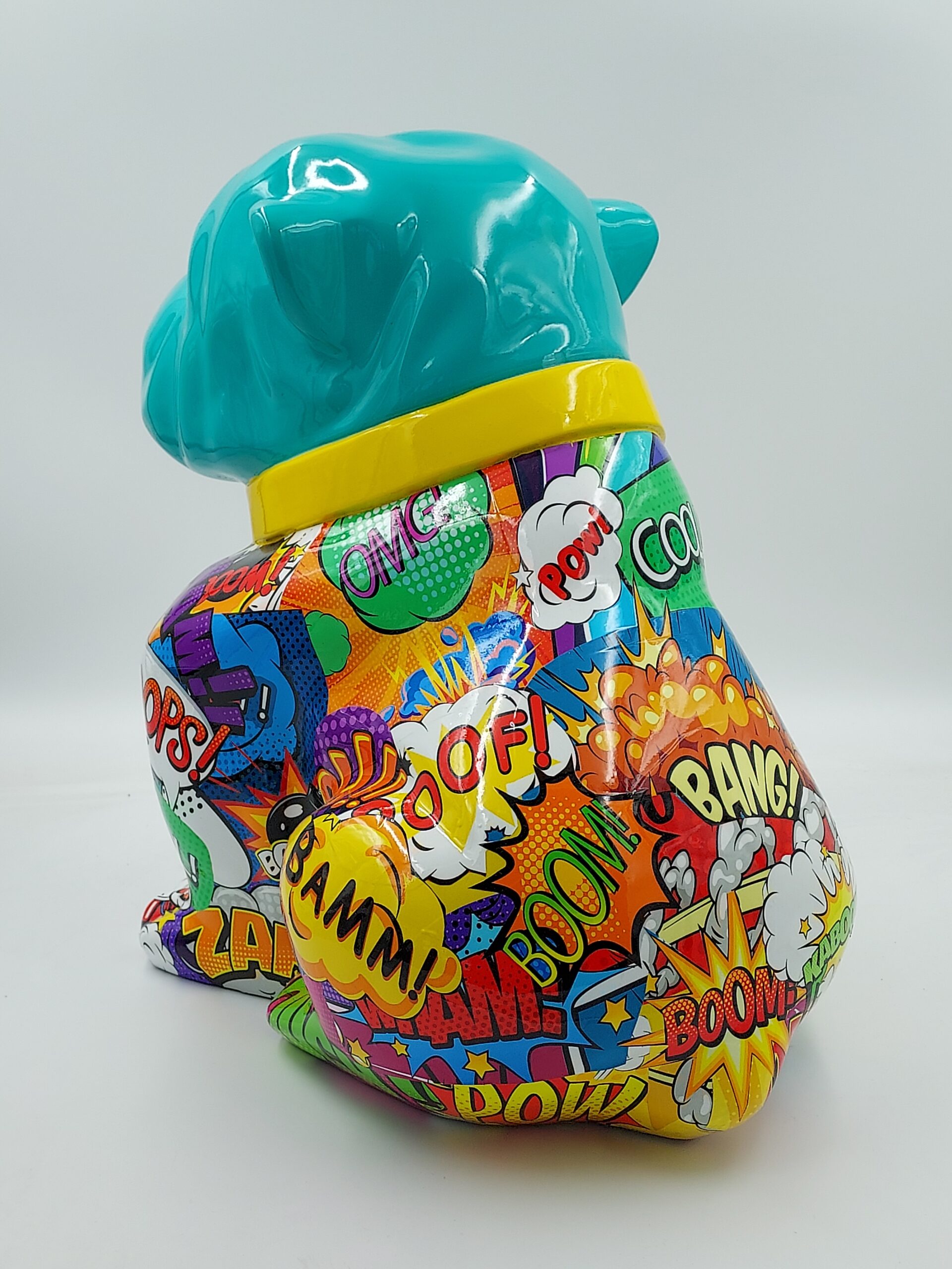 pies Bulldog Angelo 60cm - Pop art 3 pies Bulldog Angelo 40cm - Pop art