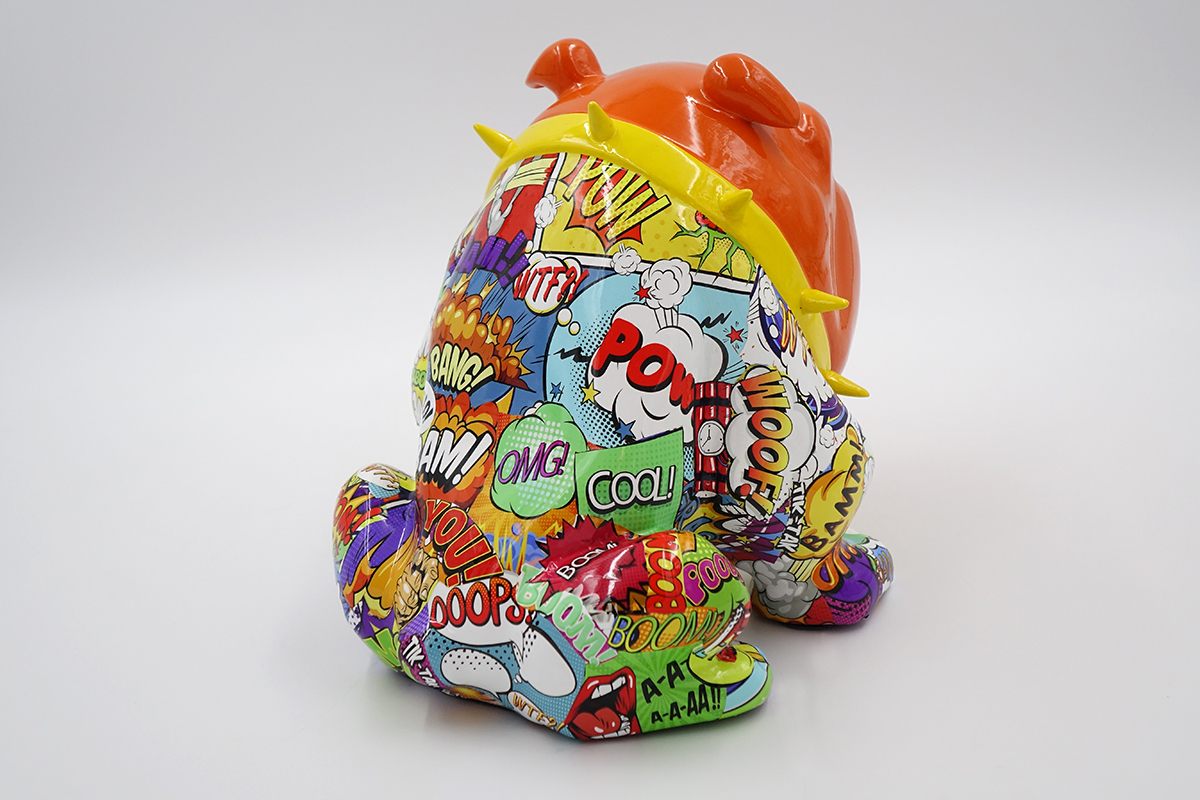 pies Bulldog Avella 55cm - Pop art 3 pies Bulldog Avella 55cm - Pop art