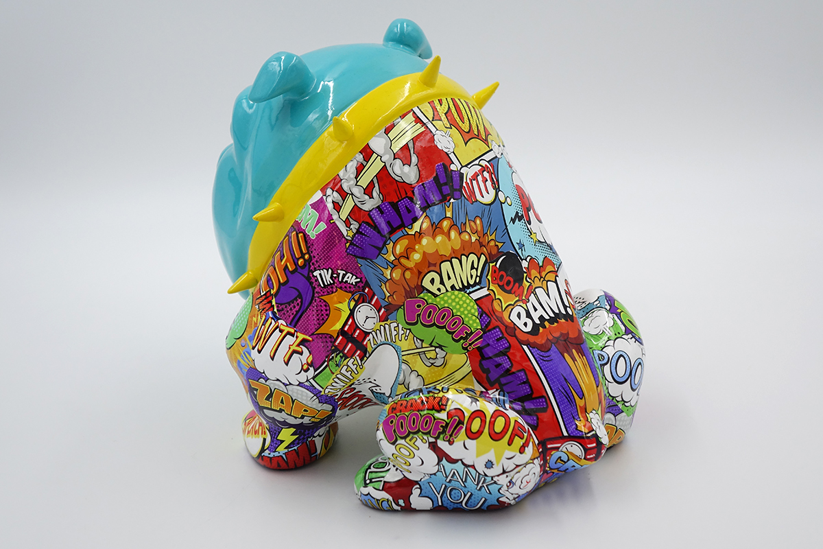 pies Bulldog Avella 55cm - Pop art 5 pies Bulldog Avella 55cm - Pop art