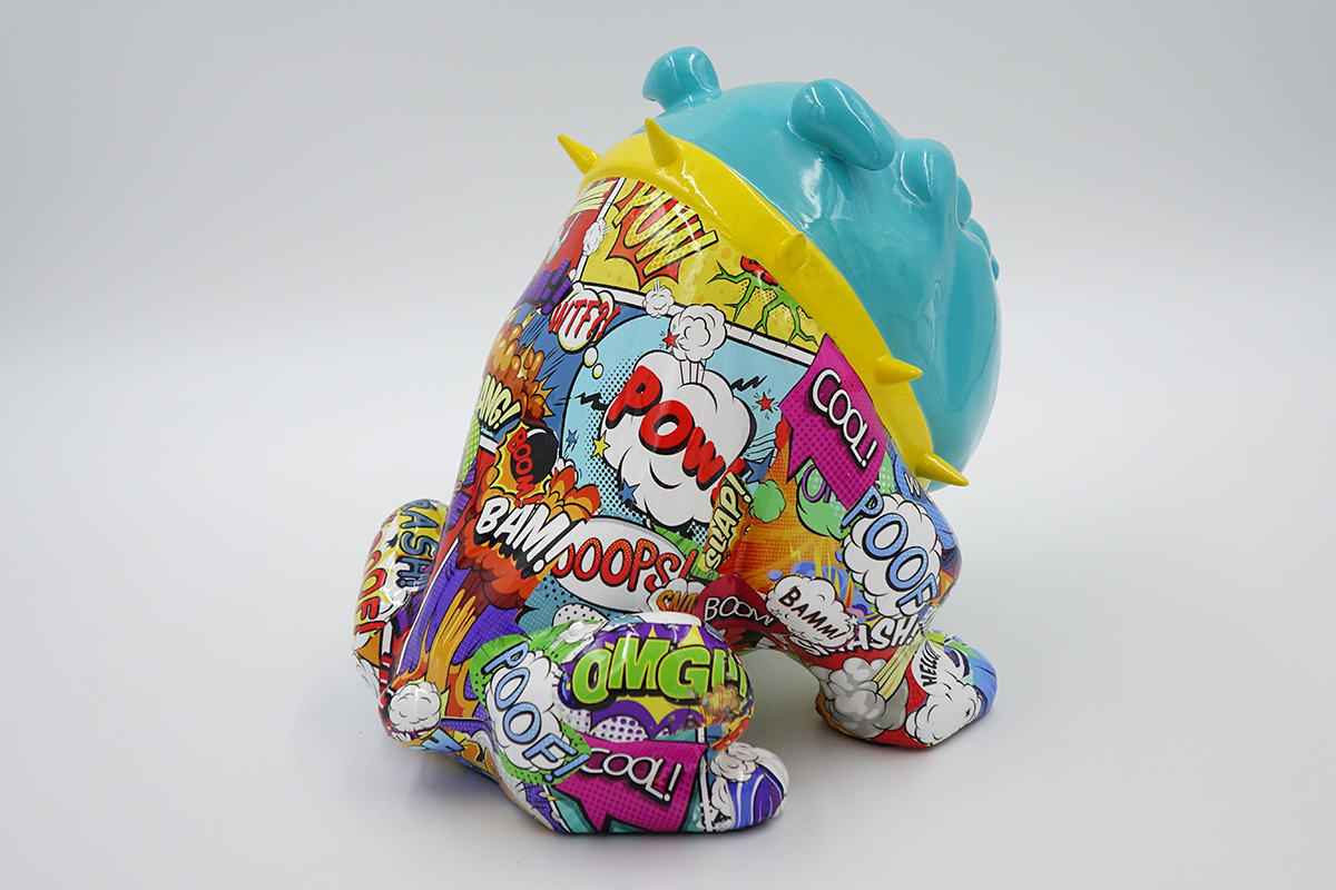 pies Bulldog Avella 55cm - Pop art 6 pies Bulldog Avella 55cm - Pop art