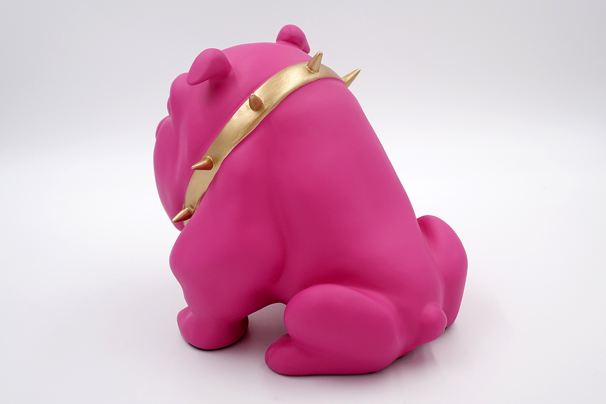 pies Bulldog Avella 55cm - różowy mat 2 pies Bulldog Avella 55cm - różowy mat