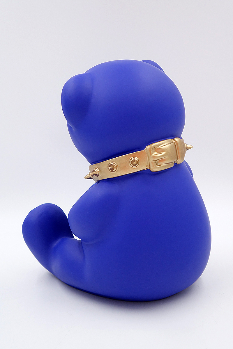 Miś H-31 cm - niebieski mat 2 Miś H-31 cm - niebieski mat