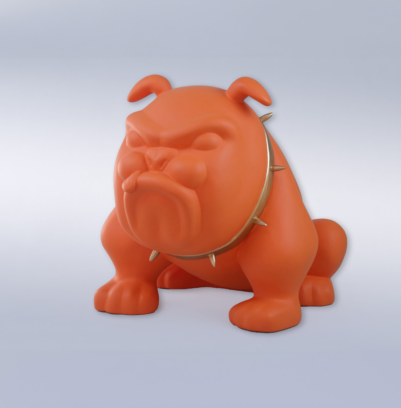pies Bulldog Avella 22cm - pomarańczowy mat 1 pies Bulldog Avella 22cm - pomarańczowy mat