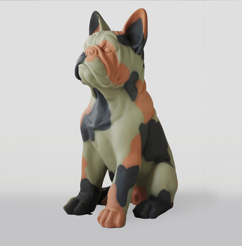 pies Duża figura bulldog francuski „Juki”- motyw moro