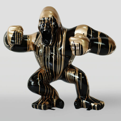 Czarny goryl XL - złoty trash