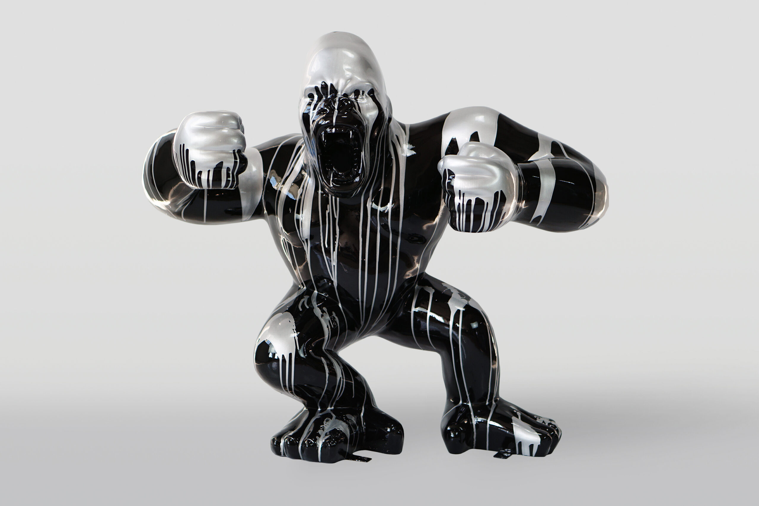 Czarny goryl XL - srebrny trash 1 Czarny goryl XL - srebrny trash