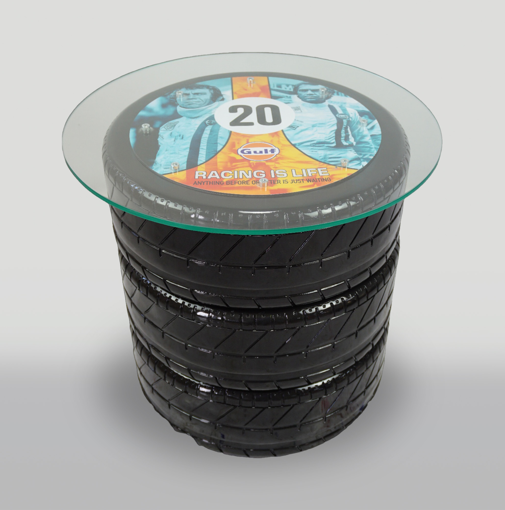 Stolik z opon z motywem Gulf 20 1 Stolik z opon z motywem Gulf 20