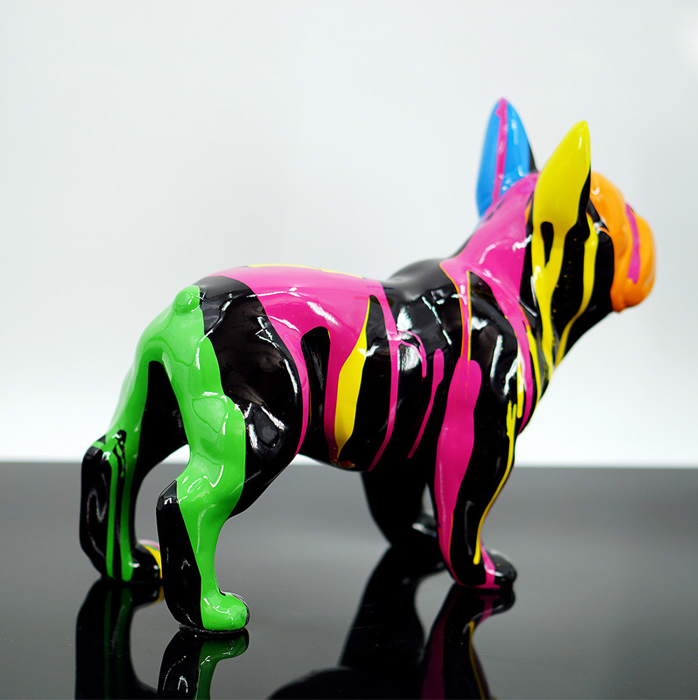 Figurka Stojącego Psa Bulldoga Francuskiego - Trash 2 Figurka Stojącego Psa Bulldoga Francuskiego - Trash