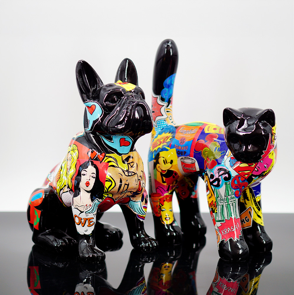 Figurka Dekoracyjna Mały Kot Stojący - Komiks 3 Figurka Dekoracyjna Mały Kot Stojący - Komiks