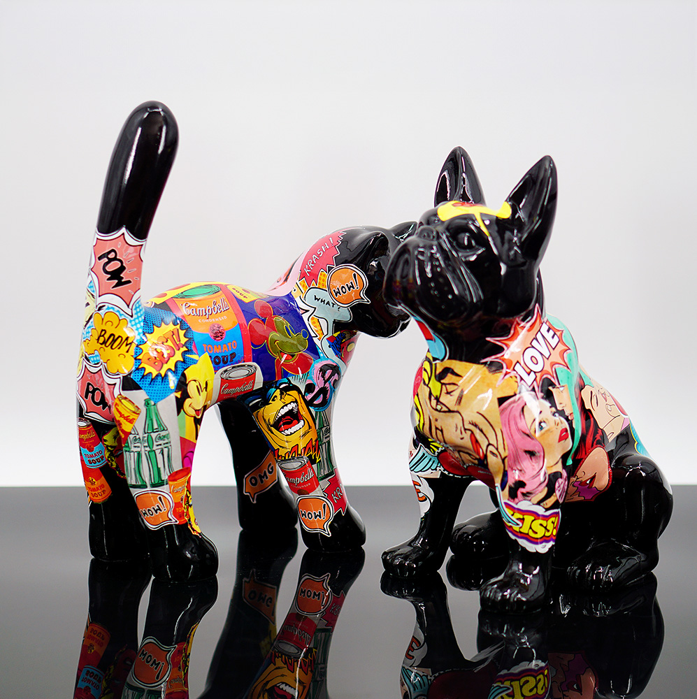 Figurka Dekoracyjna Mały Kot Stojący - Komiks 4 Figurka Dekoracyjna Mały Kot Stojący - Komiks