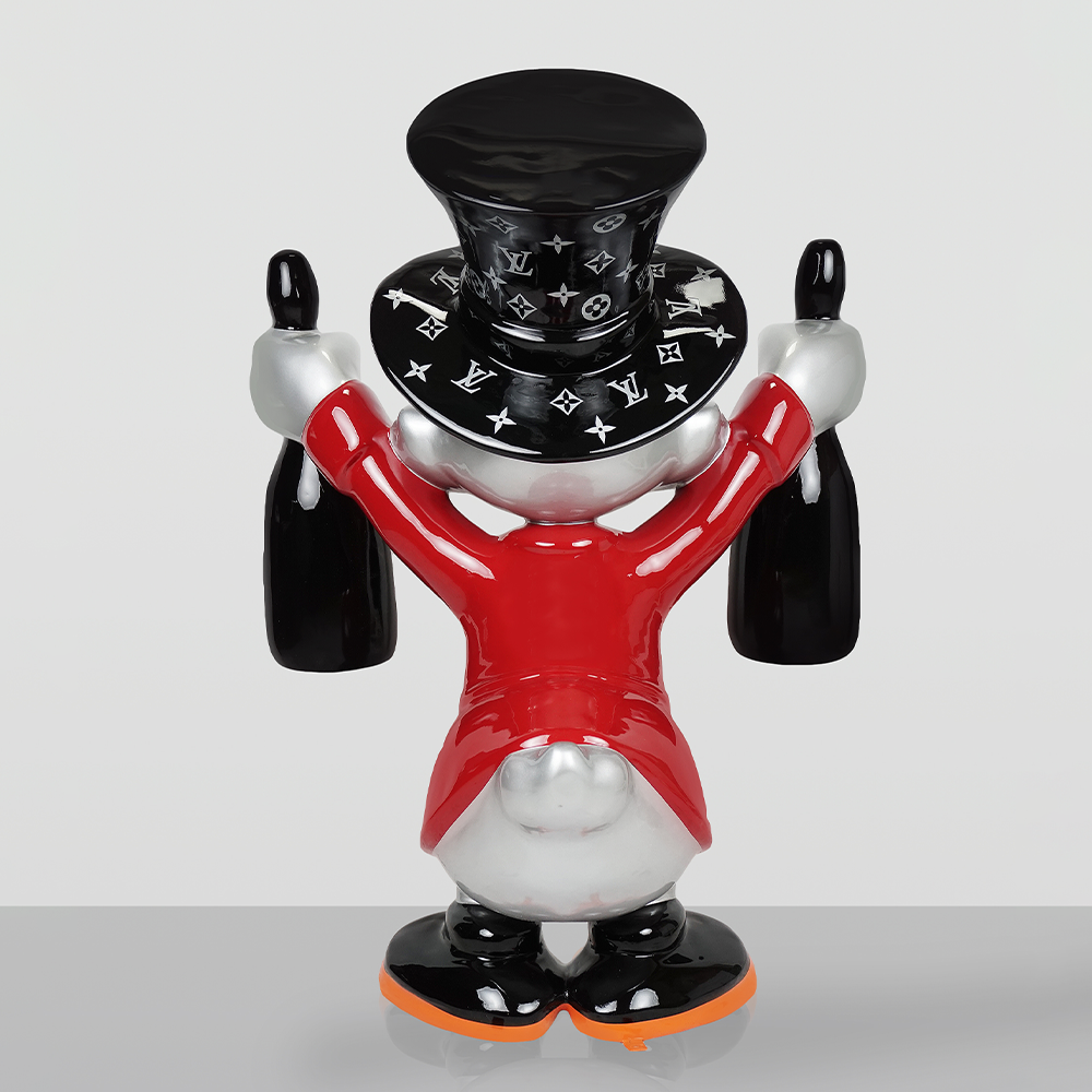 Figura Dekoracyjna - Średni Kaczor Sknerus McKwacz z butelkami 2 Figura Dekoracyjna - Średni Kaczor Sknerus McKwacz z butelkami - obrazek 2